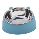 Gamelle en inox pour chat Bleu