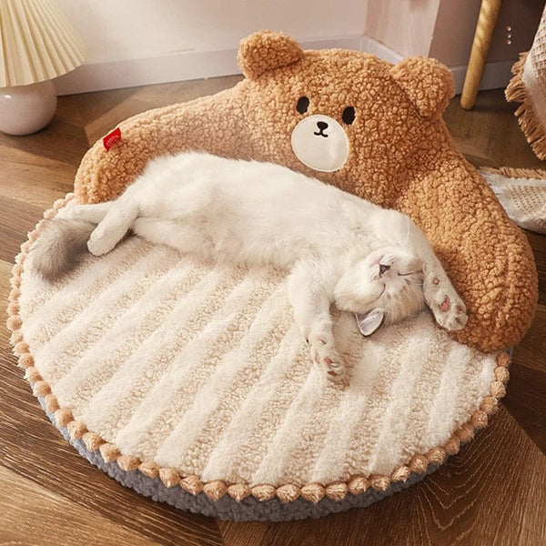 Lit douillet pour chat Nounours