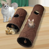 Tunnel pour chat en daim