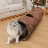 Tunnel pour chat en daim