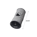 Tunnel pour chat en daim Gris / 65cm